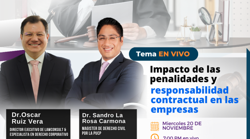 📢 En vivo desde Facebook Live: Impacto de las Penalidades y Responsabilidad Contractual en las Empresas 📢